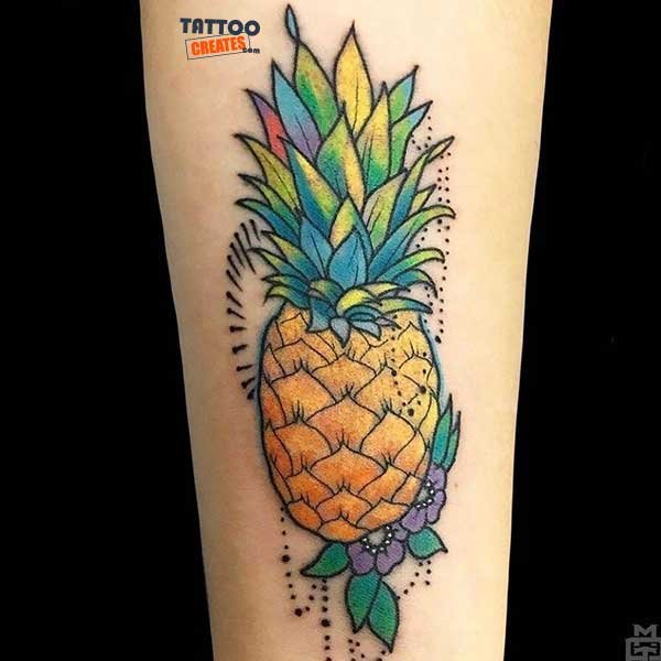 80+ Wonderful Pineapple Tattoos With Meaning (New Designs)