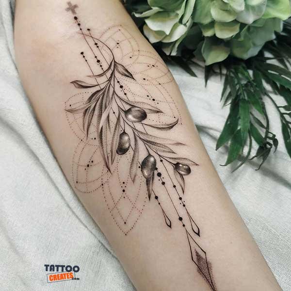 60+ Stunning Olive Branch Tattoos With Meaning (New Designs)