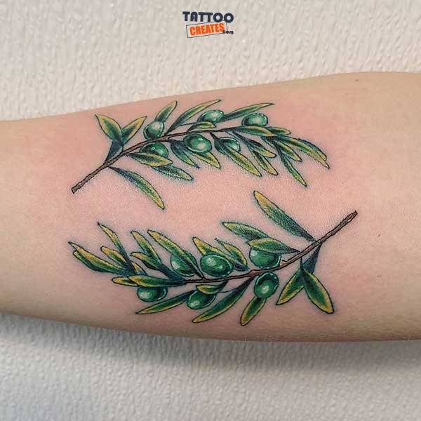 60+ Stunning Olive Branch Tattoos With Meaning (New Designs)