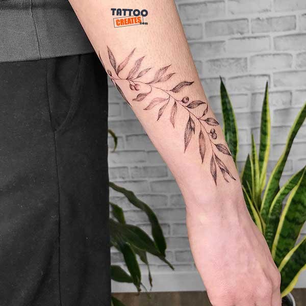 60+ Stunning Olive Branch Tattoos With Meaning (New Designs)