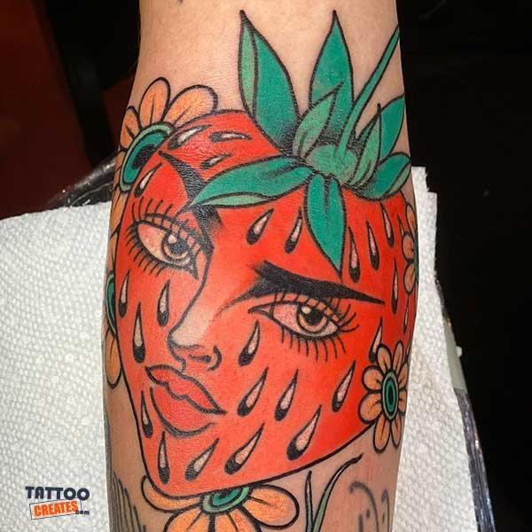 50+ Gorgeous Strawberry Tattoos With Meaning (New Designs)