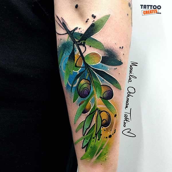 60+ Stunning Olive Branch Tattoos With Meaning (New Designs)